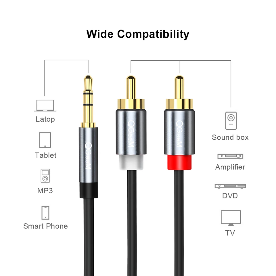 QGeeM RCA Cable 2RCA to 3.5 Au - Home Improvement Dvd review and price