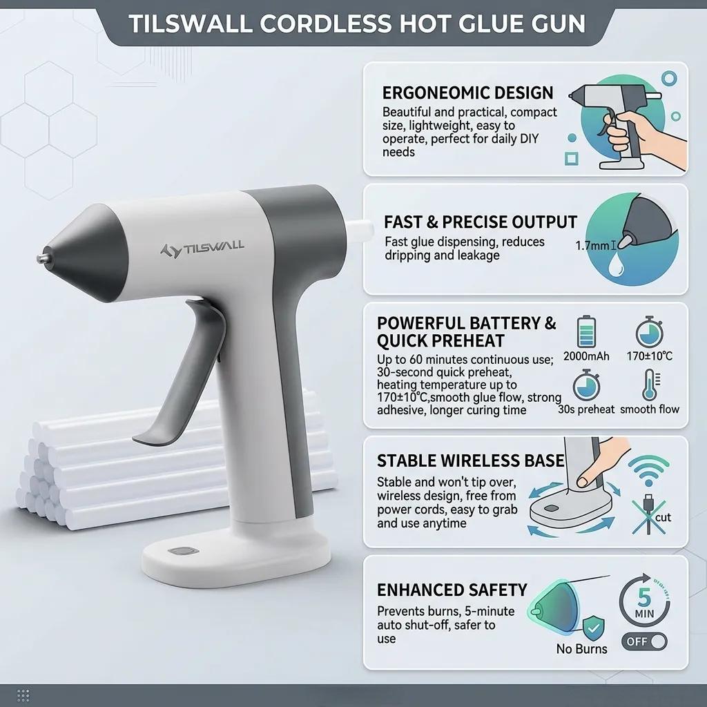 Wireless Hot Glue Gun Quick Pr - Wood Filler Stick review and price